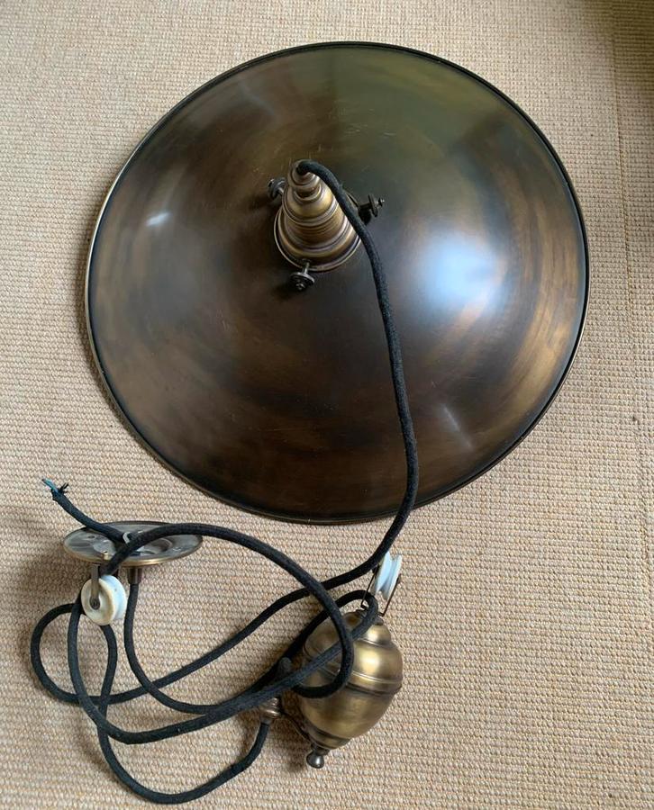 Vintage Messing Contragewicht Hanglamp, Antiek en Kunst, Antiek | Lampen, Ophalen of Verzenden
