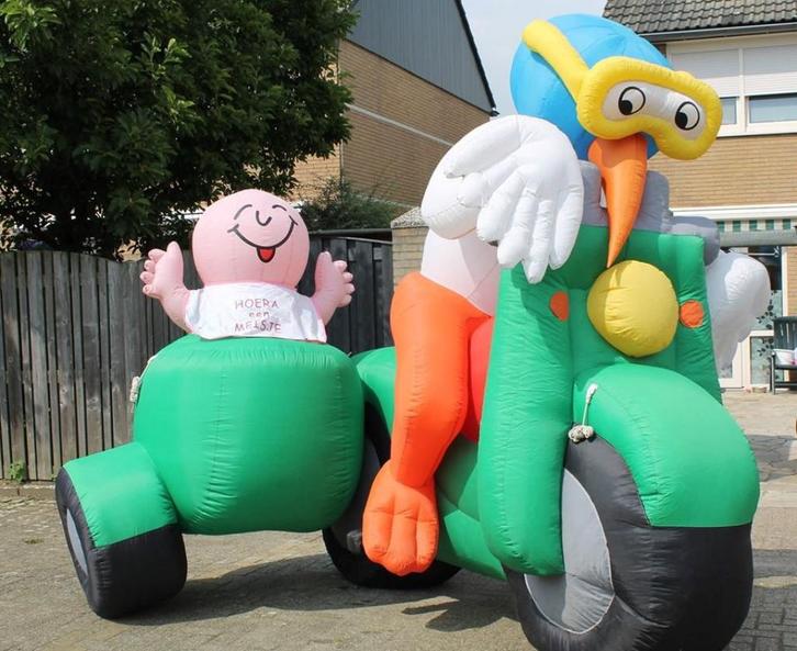 doe opblaasbare baby opblaas te huur geboorte ooievaar huren, Hobby en Vrije tijd, Feestartikelen | Verhuur, Nieuw, Geboorte of Huwelijk