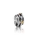 Pandora bedel rope met goud stukjes, 1 bedel, Ophalen of Verzenden, Zilver, Pandora