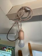 Leuke hanglamp met snoer hout, Ophalen of Verzenden, Zo goed als nieuw, Hout, Minder dan 50 cm