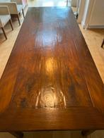 Oude teakhouten eetkamertafel te koop, Ophalen, Gebruikt, 100 tot 150 cm, Teakhout
