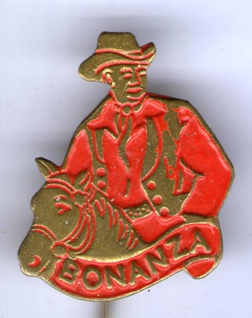 Bonanza Ben rood op koper TV/stripfiguur speldje ( R_061 ), Verzamelen, Speldjes, Pins en Buttons, Nieuw, Speldje of Pin, Figuurtje