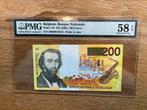 200 francs - Adolphe Sax - UNC / FDC - PMG, Ophalen of Verzenden