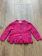Ralph Lauren roze kabelgebreid vest maat 74 (9M), Ophalen of Verzenden, Zo goed als nieuw, Ralph Lauren, Truitje of Vestje