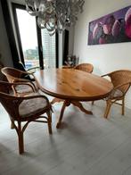 Eettafel en vier stoelen, Huis en Inrichting, Tafels | Eettafels, Ophalen, Gebruikt, 100 tot 150 cm, Klassiek