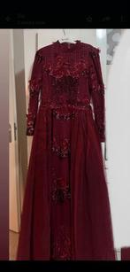 Pinar şems Elegante bordeauxrode avondjurk - Maat 38, Maat 38/40 (M), Ophalen of Verzenden, Onbekend, Zo goed als nieuw