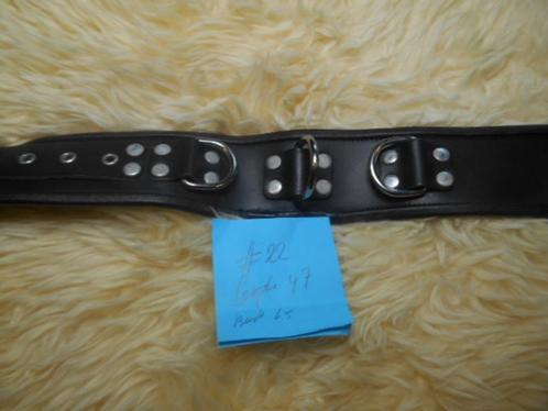 Prachtige collar van leer 47 cm bij 6 cm 3 d-ringen, Hobby en Vrije tijd, Overige Hobby en Vrije tijd, Nieuw, Verzenden