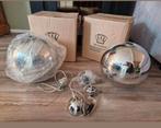 2 Nieuwe glazen Hanglampen van My Kingdom Bollampen Zilver, Huis en Inrichting, Lampen | Hanglampen, Nieuw, Ophalen of Verzenden