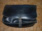 Oude schooltas leer, Sieraden, Tassen en Uiterlijk, Tassen | Schooltassen, Gebruikt, Zwart, Aktetas of Boekentas, Leer