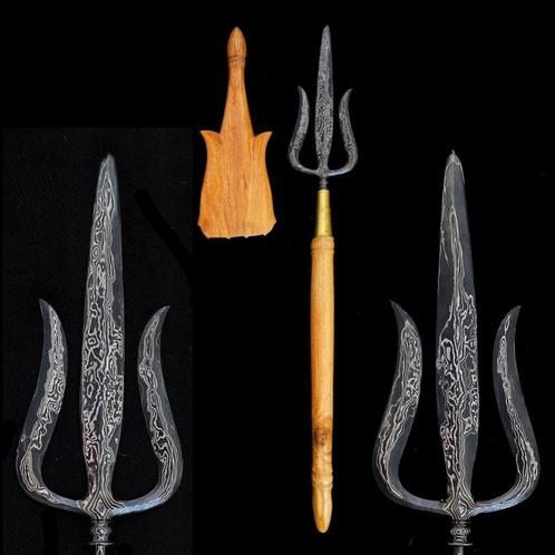 Antieke trisula, tombak - kris - keris - krissen - speer, Antiek en Kunst, Kunst | Niet-Westerse kunst, Ophalen of Verzenden