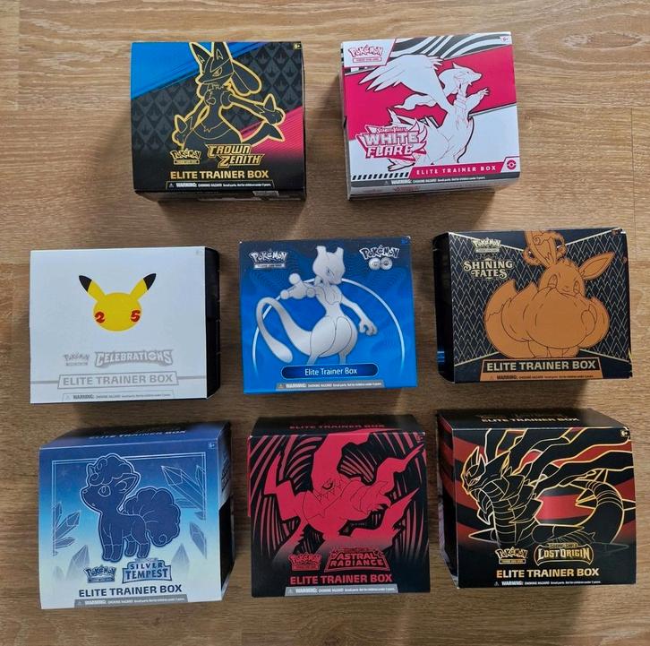 LEGE Pokemon TCG Elite Trainer Boxen €2,50/stuk, Hobby en Vrije tijd, Verzamelkaartspellen | Pokémon, Zo goed als nieuw, Overige typen