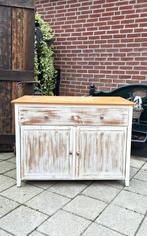 Vintage brocante commode dressoir kast, Gebruikt, 50 tot 70 cm, 100 cm of meer, Voetruimte
