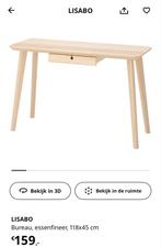 IKEA Lisabo Bureau - Zo goed als nieuw!, Ophalen, Minder dan 50 cm, 100 tot 150 cm, Eikenhout