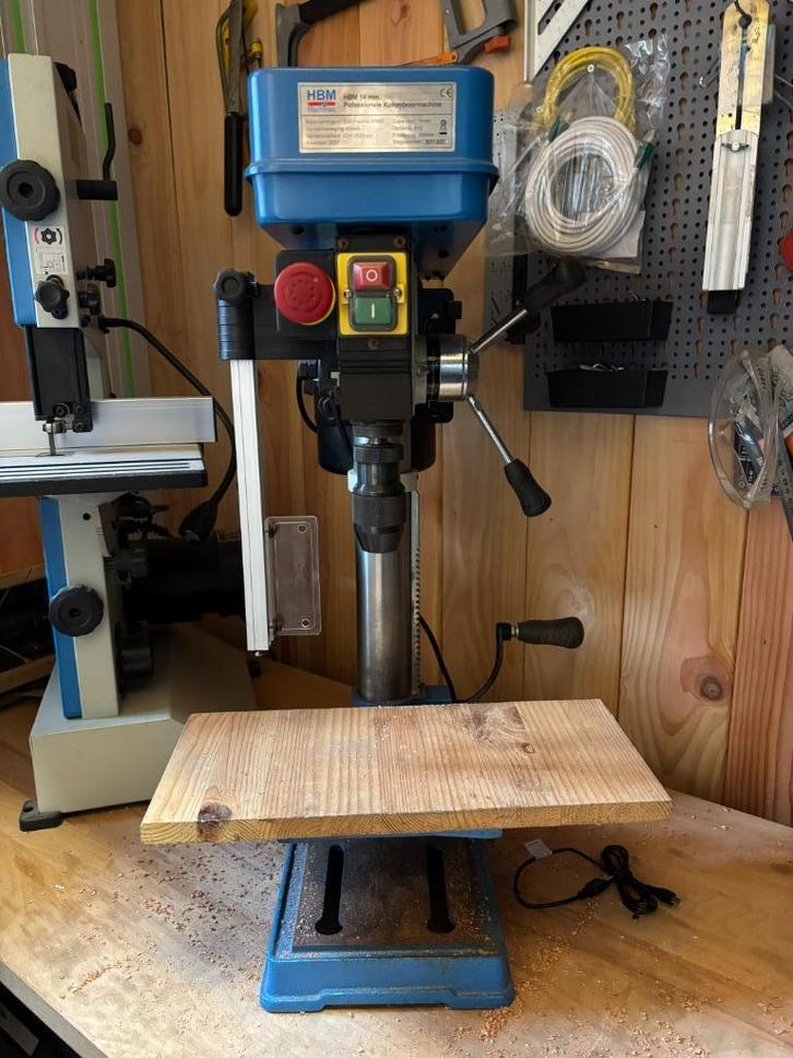 HBM 14 mm Professionele Kolomboormachine, Doe-het-zelf en Verbouw, Gereedschap | Boormachines, Zo goed als nieuw, Kolomboormachine