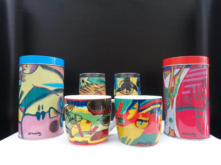 Corneille , mokken, glazen en blikken, Antiek en Kunst, Kunst | Overige Kunst, Ophalen of Verzenden