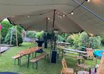 Stretch tent te huur., Tuin en Terras, Partytenten, Ophalen of Verzenden, Zo goed als nieuw, 8 meter of meer, 6 meter of meer