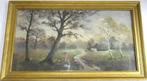 Landschap schilderij pastel van Gerard Cox, gesigneerd., Antiek en Kunst, Ophalen
