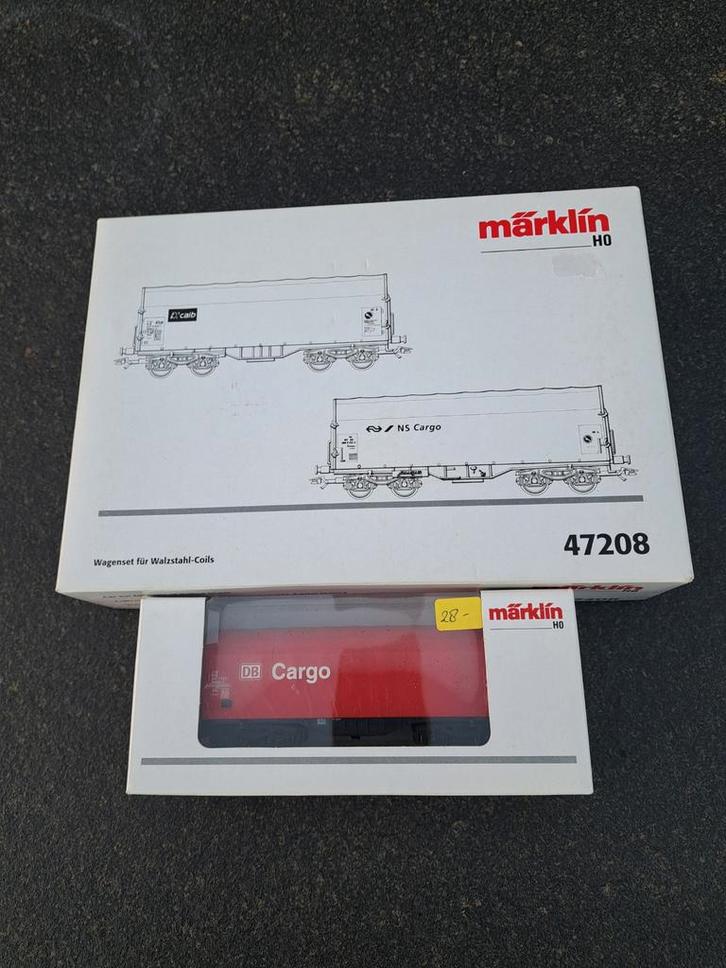 Märklin 47208 & 47200 Wagonset, Hobby en Vrije tijd, Modeltreinen | H0, Zo goed als nieuw, Wagon, Wisselstroom, Märklin, Analoog