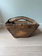 Oude autenhieke rijstbak landelijk stoer sober ibiza stijl, Ophalen of Verzenden, Zo goed als nieuw, Vierkant, Hout