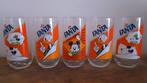 Set van 5 vintage FANTA glazen met Disney figuren, Ophalen of Verzenden, Nieuw, Frisdrankglas
