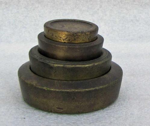 Set Engelse messing stapelgewichten, Antiek en Kunst, Antiek | Koper en Brons, Koper, Ophalen of Verzenden