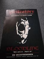 Hellraiser gabber flyer. Bloodline., Verzamelen, Ophalen of Verzenden, Zo goed als nieuw, Muziek