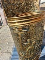 Antieke Messing Paraplubak met Reliëf, Ophalen, Koper