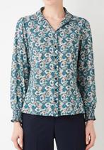 Studio anneloes edey flower blouse XXL petrol/camel, Kleding | Dames, Maat 46/48 (XL) of groter, Ophalen of Verzenden, Zo goed als nieuw