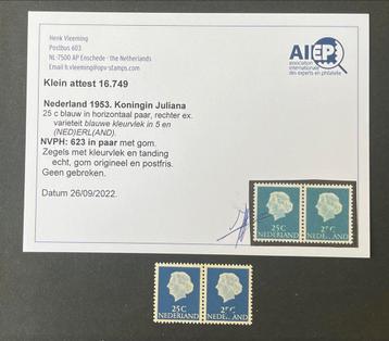 Kleuren misdruk met attest postfris beschikbaar voor biedingen