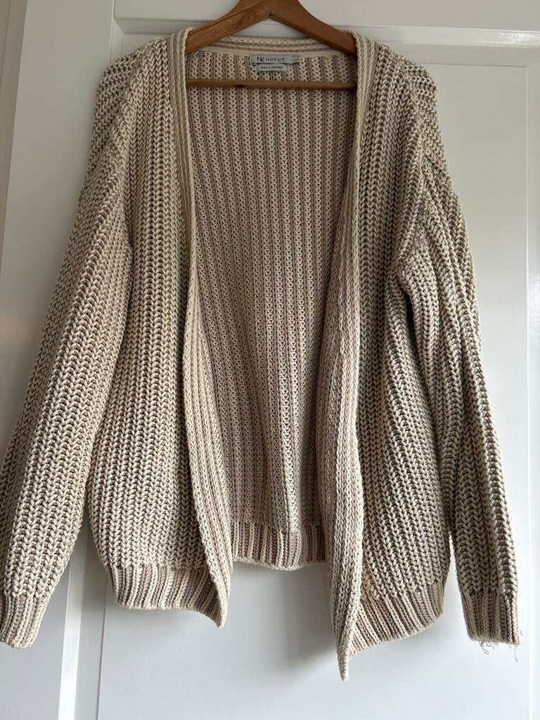 Nukus Vest Zandkleur Maat L - Zeer Goede Staat, Ophalen of Verzenden, Zo goed als nieuw, Maat 42/44 (L), Beige