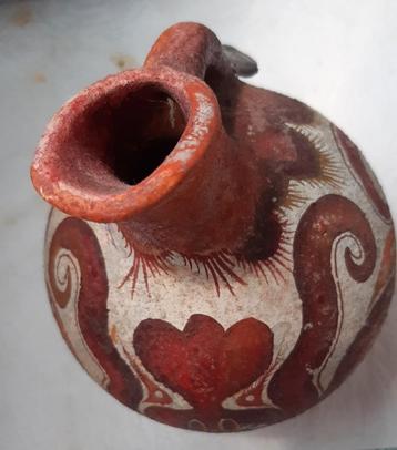 ANTIEK VASE VAN 1500BC GREEK MINOAN PERIOD HAND PAINTED  beschikbaar voor biedingen