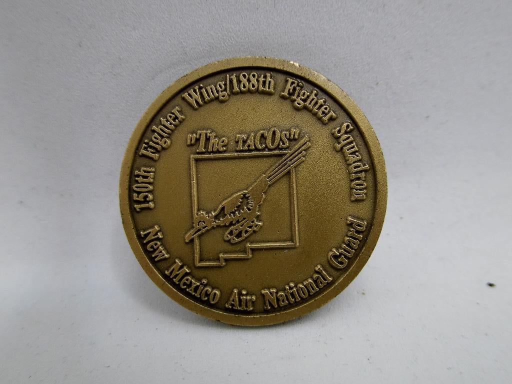 USAF Challenge Coin 150th Fighter Wing/188th Fighter SQN., Verzenden, Luchtmacht, Amerika, Lintje, Medaille of Wings