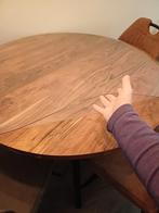 Mangohouten ronde eettafel - 110cm, Ophalen of Verzenden