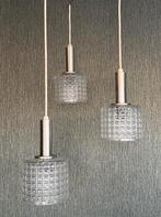 Vintage Cascade Hanglamp, Huis en Inrichting, Lampen | Hanglampen, Ophalen, Gebruikt, Glas, 75 cm of meer