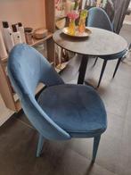 2 leuke blauwe velvet stoeltjes, Huis en Inrichting, Fauteuils, Ophalen of Verzenden, Zo goed als nieuw