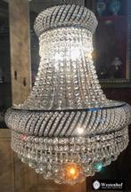 Kristallen kroonluchter zilver zakroonluchter swarovski bol, Ophalen of Verzenden, Gebruikt, Overige materialen