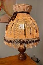 Lampje uit grootmoederstijd, macrame!, Ophalen of Verzenden, Zo goed als nieuw, Minder dan 50 cm