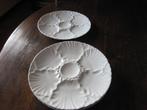 Drie Bareuther porselein oesterborden- wit, Verzenden, Zo goed als nieuw, Bord(en), Overige stijlen