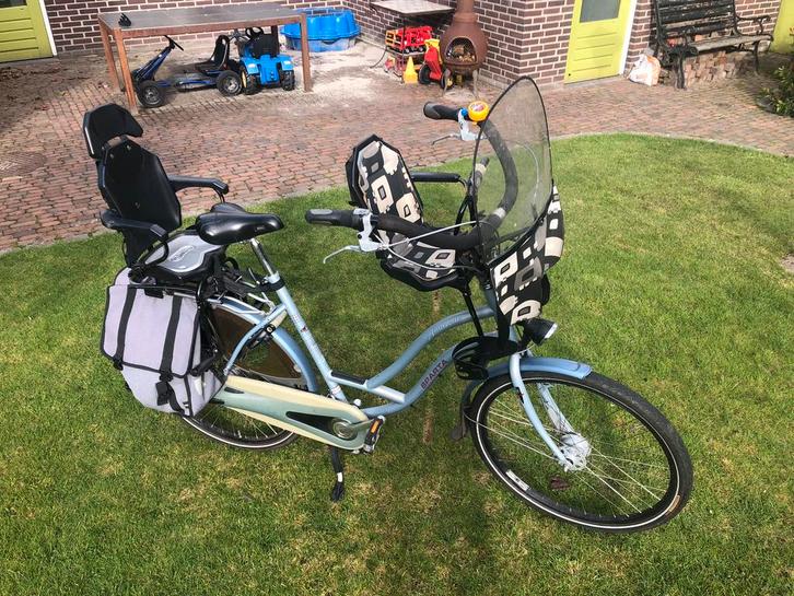 Sparta mamafiets met 2 kinderzitjes en fietstas, Fietsen en Brommers, Fietsen | Tandems, Zo goed als nieuw, Minder dan 10 versnellingen