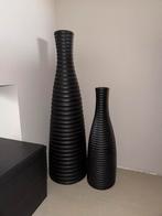 IKEA zwarte ribbelvazen, Huis en Inrichting, Woonaccessoires | Vazen, Ophalen, Zo goed als nieuw, Zwart