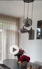 Hanglamp smoke glas, Huis en Inrichting, Lampen | Hanglampen, Ophalen of Verzenden, Zo goed als nieuw, Glas, Minder dan 50 cm