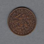 1 cent 1937 Wilhelmina, Ophalen of Verzenden, Koningin Wilhelmina, 1 cent, Losse munt