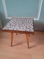 Vintage mozaïek bijzet tafel, Ophalen, Hout