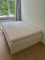 Brimnes 2-persoons bed (140x200), Huis en Inrichting, Slaapkamer | Bedden, Ophalen, Gebruikt, Wit, Tweepersoons