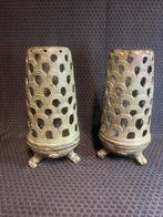 Bronzen antieke windlichten, Ophalen of Verzenden, Brons