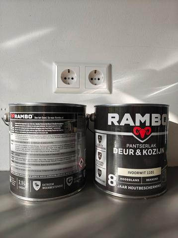 2x Rambo Pantserlak Ivoorwit 2,5L - Deur & Kozijn beschikbaar voor biedingen