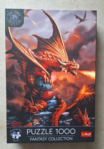 Fire Dragon by Anne Stokes 1000st, z.g.a.n. beschikbaar voor biedingen
