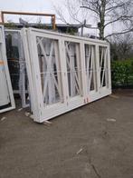 Hardhout kozijn met 4 harmonica deuren, Ophalen, 120 cm of meer, 215 cm of meer, Buitendeur
