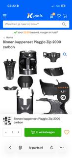 Carbon binnenkappenset Piaggio Zip nieuw in doos, Ophalen of Verzenden, Nieuw, Kap, Piaggio