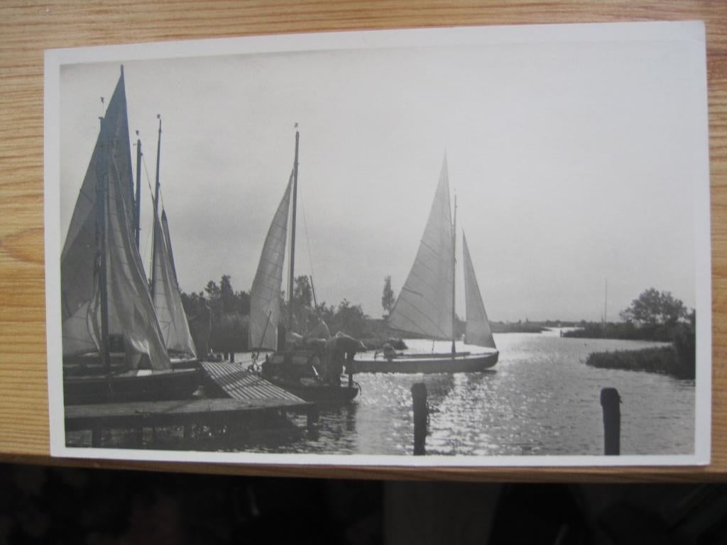 Avondstemming op de plassen - zeilboten, Verzenden, 1960 tot 1980, Ongelopen, Overige thema's